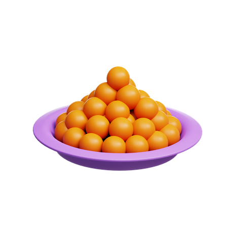 Prato laddoo  3D Icon