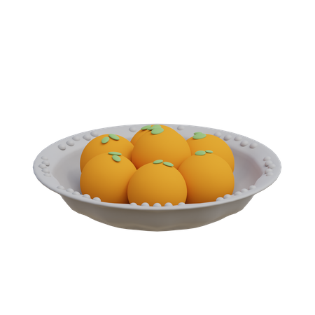 Laddu  3D Illustration