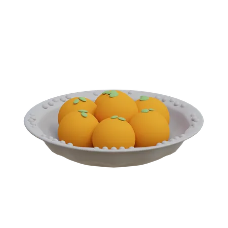 Laddu  3D Illustration