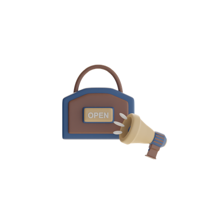 Laden geöffnet  3D Icon