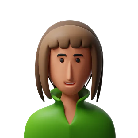 Lady avatar  3D Icon