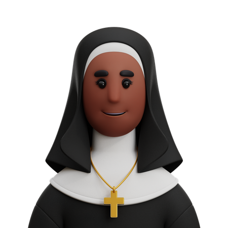 Lady Nun  3D Icon