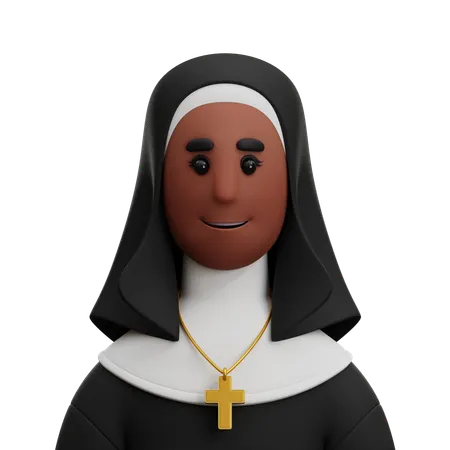 Lady Nun  3D Icon