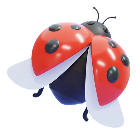 Ladybug Wings Open  3D Icon