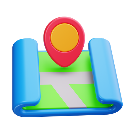 Landkarte  3D Icon