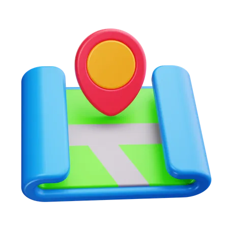 Landkarte  3D Icon