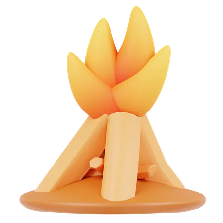 Lagerfeuer  3D Icon