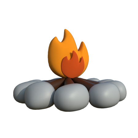 Lagerfeuer  3D Illustration