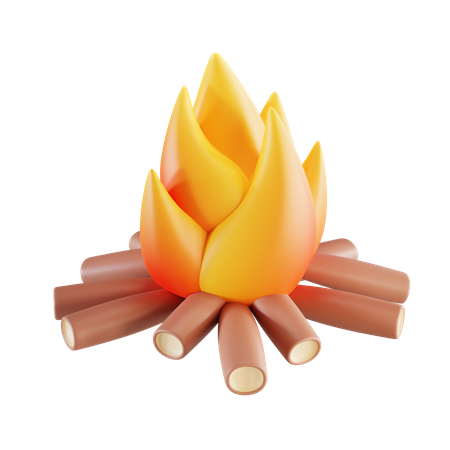 Lagerfeuer  3D Illustration