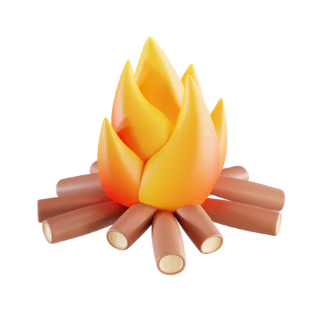 Lagerfeuer  3D Illustration