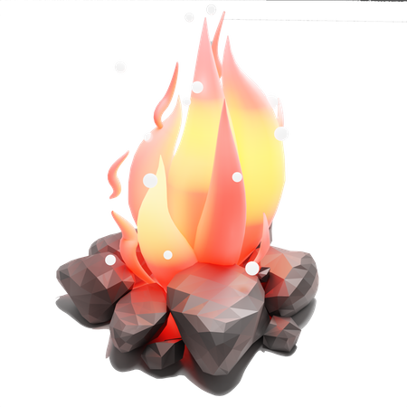 Lagerfeuer  3D Illustration