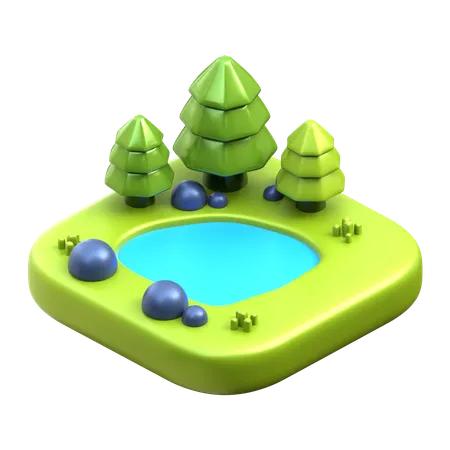 Lago  3D Icon