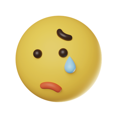 Emoticon de rosto de lágrima  3D Icon