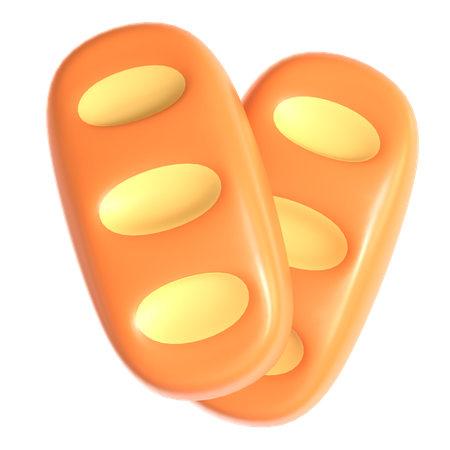Laib Brot  3D Icon