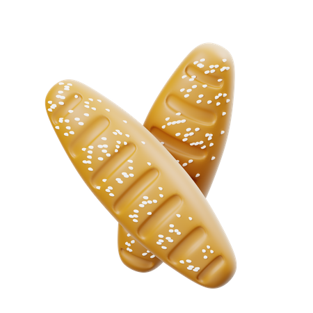 Laib Brot  3D Icon