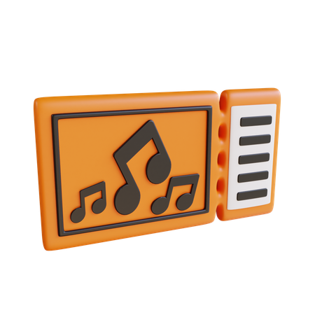 Laissez-passer pour les festivals de musique  3D Icon