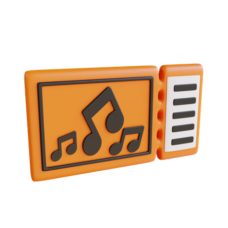 Laissez-passer pour les festivals de musique  3D Icon