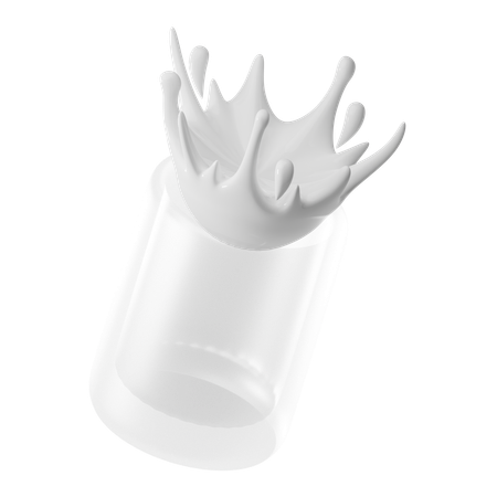 Lait dans un verre  3D Icon