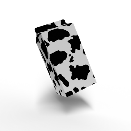 Lait de vache  3D Illustration