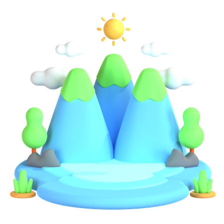 Lake  3D Icon
