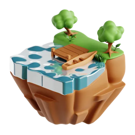 Lake  3D Icon