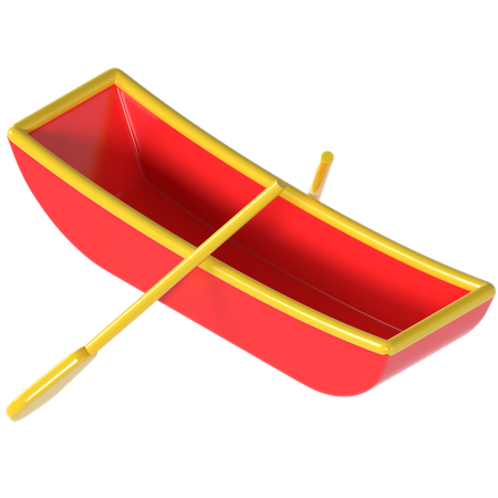 Lake boat  3D Illustration