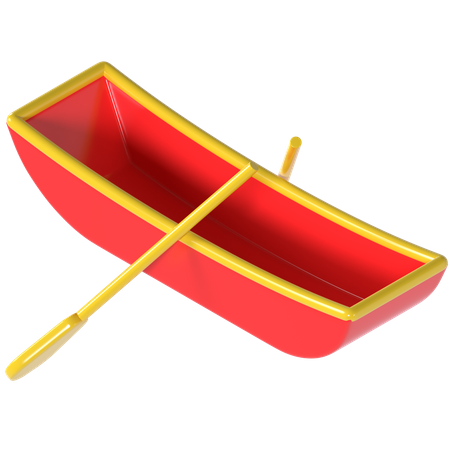 Lake boat 3D Illustration