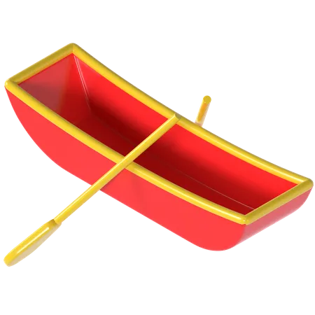 Lake boat  3D Illustration