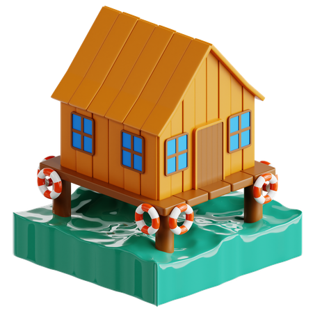 Lake House  3D Icon
