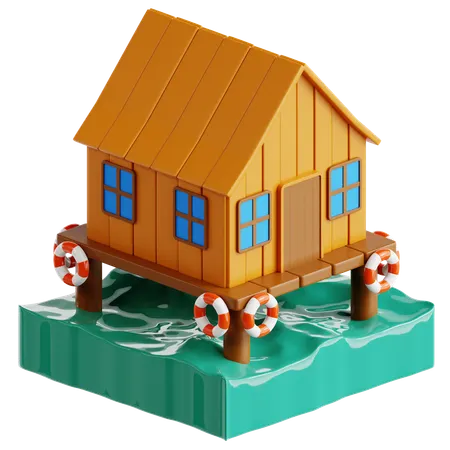 Lake House  3D Icon