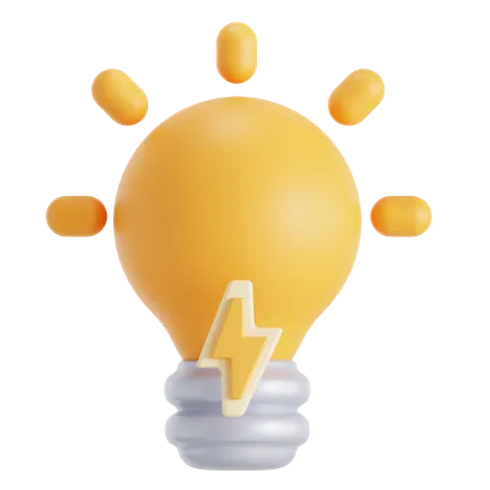 Electricity Lamp 3D Icon