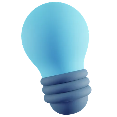 Lamp 3 D Icon With Blue Color 3D Icon