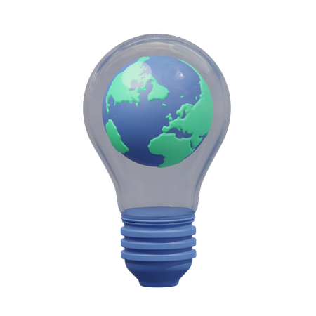 Lamp Bulb Idea Globe  3D Icon