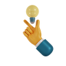 lamp holding hand gesture emoji 3d