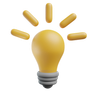 lamp idea 3d logo
