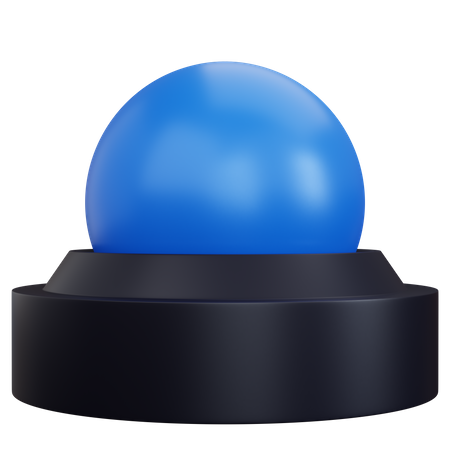 Lâmpada de bola azul  3D Icon