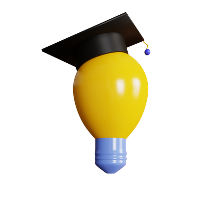 Lâmpada de chapéu de formatura  3D Icon