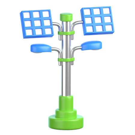 Lampadaire solaire  3D Icon