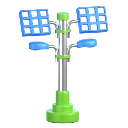 Lampadaire solaire  3D Icon