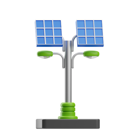 Lampadaire solaire  3D Icon