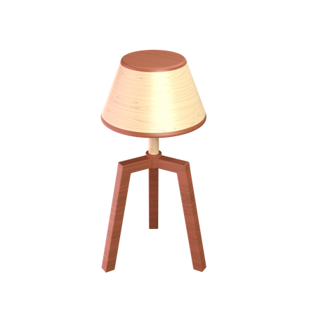 Lámpara de madera  3D Icon