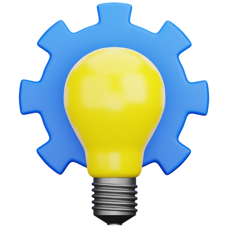 Lampe à engrenages de processus créatif  3D Icon