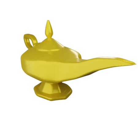 Illustration de la lampe d'Aladdin  3D Icon