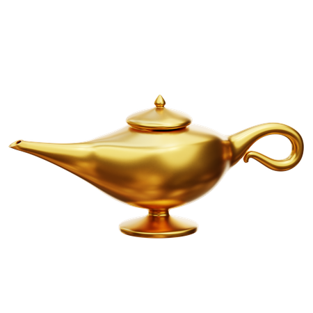 Lampe dorée Aladdin  3D Icon