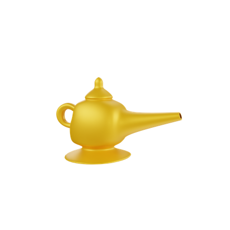 Lampe dorée Aladdin  3D Icon