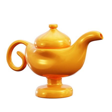 Lampe dorée Aladdin  3D Icon