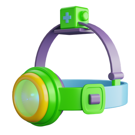 Lampe frontale  3D Icon