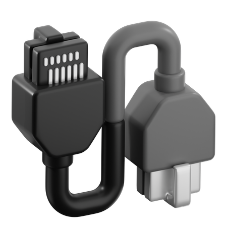 LAN-Kabel  3D Icon