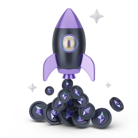 Lançamento de Ethereum  3D Icon