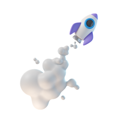 Lançamento do foguete  3D Illustration